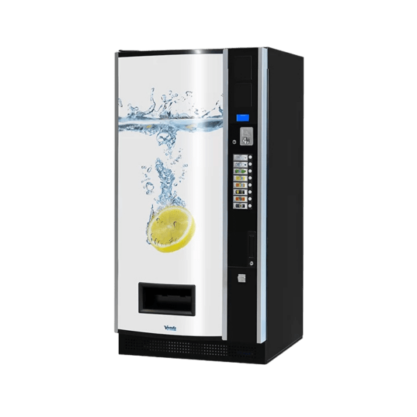 De Vendo B&C Design Narrowstack M-C48 is een compacte drankautomaat voor blikjes en flessen met een efficiënte indeling. Ideaal voor locaties waar ruimte beperkt is en een betrouwbaar en overzichtelijk assortiment gewenst is.