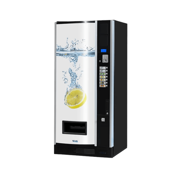 De Vendo B&C Design Narrowstack S-C47 is een compacte drankautomaat voor blikjes en flessen met een efficiënte indeling. Ideaal voor locaties waar ruimte beperkt is en een betrouwbaar en overzichtelijk assortiment gewenst is.