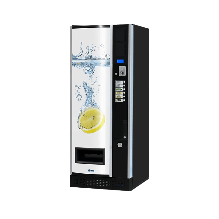 De Vendo B&C Design Narrowstack XS-C36 is een extra compacte drankautomaat voor blikjes en flessen met een efficiënte indeling. Ideaal voor kleine ruimtes waar een betrouwbare en overzichtelijke vendingoplossing nodig is.