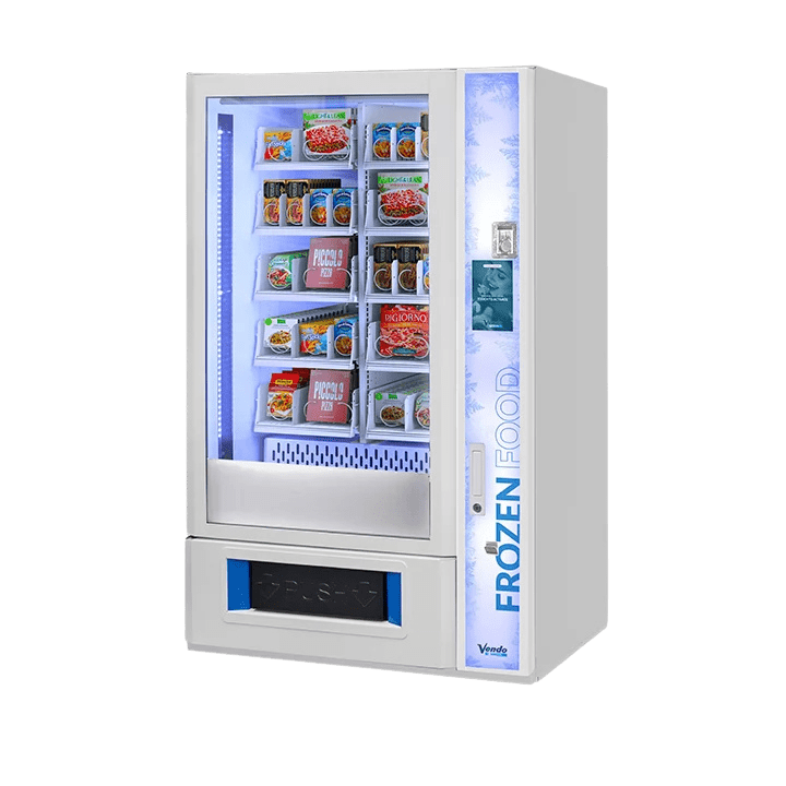 De Vendo G-Frozen 8 FF8 is een vriesautomaat voor ijs en diepvriesproducten met een betrouwbare koeling. Ideaal voor locaties waar een compact en overzichtelijk diepvriesassortiment gewenst is.