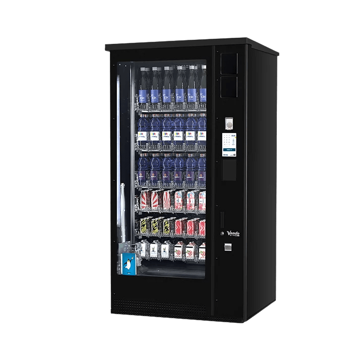 De Vendo G-Drink 6 Touch Outdoor DT6 OD is een drankautomaat met touchscreen voor buitenlocaties, geschikt voor blikjes en flessen. Dankzij de robuuste uitvoering en moderne interface ideaal voor locaties waar gebruiksgemak en uitstraling samenkomen.