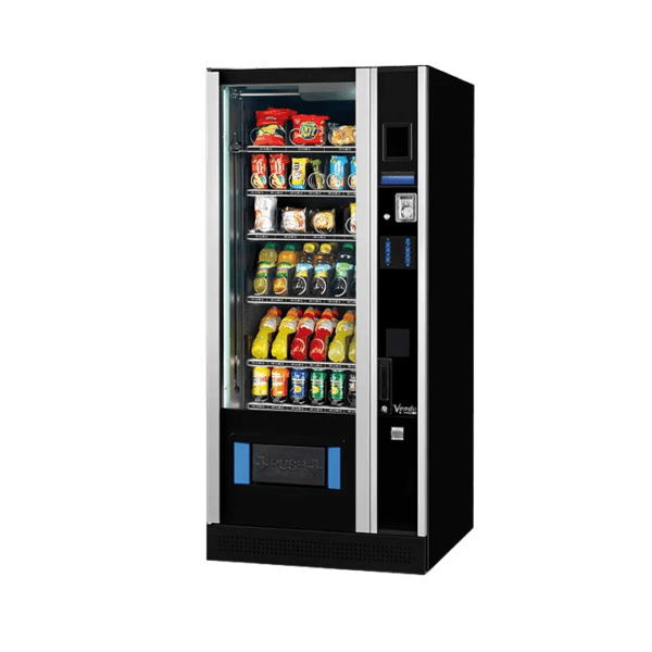 De Vendo G-Snack 6 Design SC6 is een compacte snackautomaat met modern design, geschikt voor snacks en non food producten. Ideaal voor locaties waar uitstraling en een efficiënt assortiment samenkomen.