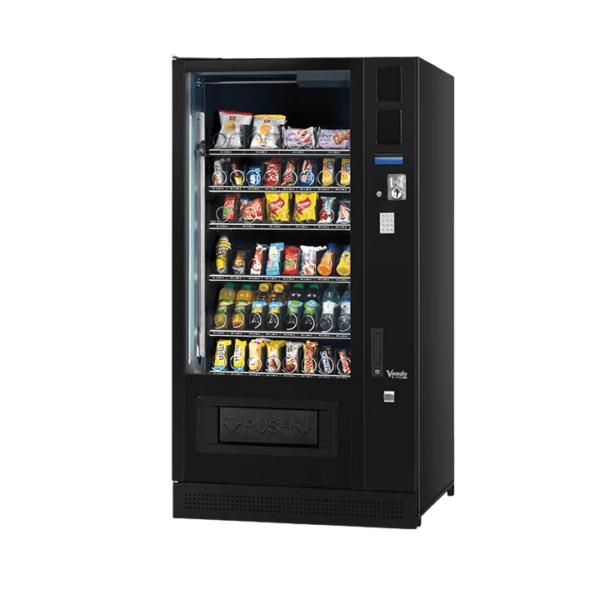 De Vendo G-Snack 8 SM8 is een snackautomaat met middelgrote capaciteit, geschikt voor snacks en non food producten. Ideaal voor locaties waar een breed assortiment gewenst is zonder extra ruimte in te nemen.