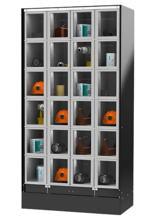 De Vendo Locker 24 Slave LCK 24 is een uitbreiding voor bestaande vendingopstellingen en biedt extra capaciteit voor pakketjes en non food producten. Ideaal te koppelen aan een master systeem voor een efficiënte en overzichtelijke uitgifte.