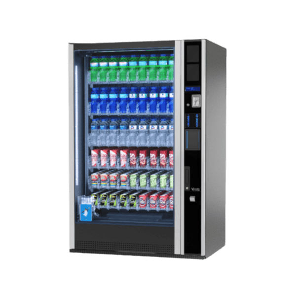 Extra informatie over de Vendo G Drink 9 Design DV9 De Vendo G Drink 9 Design DV9 is ontwikkeld voor locaties waar uitstraling en kwaliteit centraal staan. Deze automaat combineert een modern en tijdloos design met betrouwbare technologie, waardoor hij perfect past in professionele en representatieve omgevingen. Dankzij de glazen voorzijde en het strakke ontwerp wordt de automaat een echte eyecatcher binnen iedere ruimte. Ideaal voor kantoren, hotels of andere locaties waar vending onderdeel is van de totale beleving. De automaat is uitgerust met een verlicht toetsenbord, waardoor het selecteren van producten eenvoudig blijft in zowel lichte als donkere omgevingen. Dit zorgt voor een gebruiksvriendelijke ervaring en stimuleert aankopen op elk moment van de dag. Met een capaciteit tot 504 blikjes of 360 flessen biedt deze automaat ruim voldoende mogelijkheden voor locaties met een hoge vraag naar gekoelde dranken. Daarnaast zorgt het verticale liftsysteem ervoor dat producten gecontroleerd en veilig worden uitgegeven, wat ook geschikt is voor glazen flessen zoals bier of sap. De geavanceerde koeltechniek zorgt ervoor dat dranken altijd op de juiste temperatuur blijven, wat essentieel is voor kwaliteit en klanttevredenheid. De DV9 is daarmee de perfecte combinatie van design, capaciteit en betrouwbaarheid. Een hoogwaardige drankautomaat die niet alleen verkoopt, maar ook bijdraagt aan de uitstraling van je locatie.