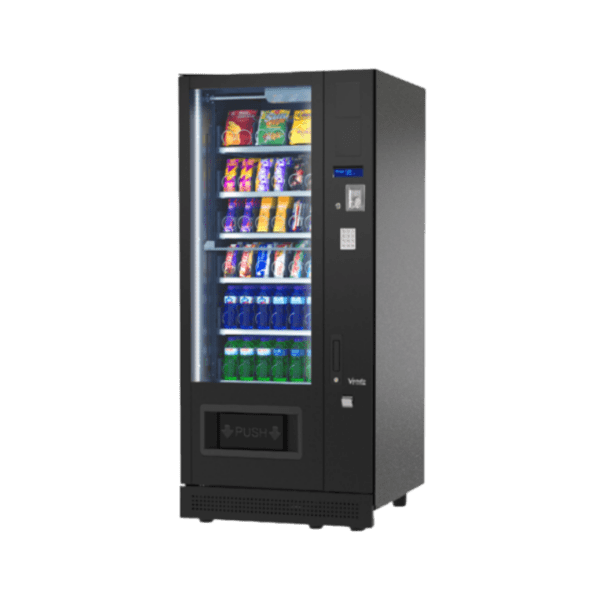 Extra informatie over de Vendo G Snack 6 Standard SM6 De Vendo G Snack 6 Standard SM6 is de meest compacte variant binnen de Standard snacklijn en daarmee perfect voor locaties waar ruimte beperkt is, maar waar je toch een volwaardige vendingoplossing wilt plaatsen. Ondanks het compacte formaat biedt deze automaat volop mogelijkheden. Met maximaal 42 selecties kun je een efficiënt en goed afgestemd assortiment samenstellen, passend bij jouw doelgroep en locatie. Dankzij het flexibele trayconfiguratiesysteem kun je eenvoudig variëren in productindeling en formaten. Hierdoor speel je snel in op veranderingen in vraag en optimaliseer je jouw aanbod. De Standard serie maakt gebruik van bewezen technologie en betrouwbare koeltechniek, vergelijkbaar met de duurdere modellen. Hierdoor profiteer je van stabiele prestaties en een lange levensduur, zonder extra kosten voor designfeatures. De geavanceerde koeltechniek zorgt ervoor dat producten altijd op de juiste temperatuur blijven, wat essentieel is voor kwaliteit en verkoop. Door het compacte formaat is de SM6 eenvoudig te plaatsen op uiteenlopende locaties zoals kantoren, sportclubs, wachtruimtes en kleinere bedrijfsruimtes. De SM6 is daarmee de ideale instap voor wie een betrouwbare, efficiënte en betaalbare vendingmachine zoekt.