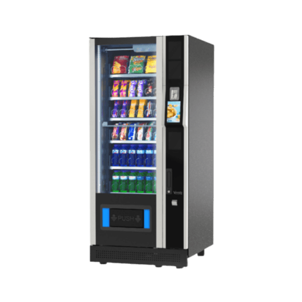 Extra informatie over de Vendo G Snack 6 Touch ST6 De Vendo G Snack 6 Touch ST6 is ontwikkeld voor locaties waar ruimte beperkt is, maar waar je toch een moderne en professionele vendingoplossing wilt inzetten. Dankzij het compacte formaat is deze automaat eenvoudig te plaatsen op plekken waar grotere machines niet passen. Het geïntegreerde touchscreen zorgt voor een intuïtieve en gebruiksvriendelijke bediening. Klanten kunnen eenvoudig hun producten selecteren, wat zorgt voor een snelle en prettige aankoopervaring. De automaat is geschikt voor een breed assortiment, waaronder snacks, frisdranken en non food producten. Met maximaal 36 selecties kun je een efficiënt en goed afgestemd aanbod samenstellen. Dankzij de robuuste bouw is de ST6 bestand tegen intensief gebruik en geschikt voor drukbezochte locaties. Dit maakt hem een betrouwbare keuze voor onder andere kantoren, sportlocaties en openbare ruimtes. Het FiFo systeem maakt het bijvullen eenvoudig en efficiënt, wat zorgt voor beter voorraadbeheer en minder verspilling. Optioneel kan de automaat worden uitgerust met extra functionaliteiten zoals een productlift of ID scanner, waardoor je ook kwetsbare producten of leeftijdsgebonden artikelen veilig kunt verkopen. De ST6 is daarmee een slimme keuze voor wie een compacte, moderne en betrouwbare vendingmachine zoekt met maximale gebruiksvriendelijkheid.