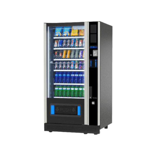 Extra informatie over de Vendo G Snack 8 Design SC8 De Vendo G Snack 8 Design SC8 is ontwikkeld voor locaties waar uitstraling en functionaliteit hand in hand gaan. Deze automaat biedt een moderne en elegante look, waardoor hij perfect past in omgevingen zoals kantoren, hotels en andere professionele ruimtes. Wat deze automaat uniek maakt, is de combinatie van design en flexibiliteit. Dankzij de slimme indeling kun je een breed assortiment aanbieden, van snacks en gekoelde dranken tot andere producten in verschillende vormen en maten. De SC8 is daarnaast ontworpen met een splitfunctie, waardoor de automaat eenvoudiger te plaatsen is op locaties met smalle doorgangen. Dit maakt hem extra praktisch bij installatie zonder in te leveren op capaciteit. Met maximaal 56 selecties heb je voldoende ruimte om jouw aanbod volledig af te stemmen op de locatie en doelgroep. Hierdoor kun je eenvoudig inspelen op verschillende behoeften en verkoopkansen. De betrouwbare koeltechniek zorgt ervoor dat producten altijd op de juiste temperatuur blijven, wat essentieel is voor kwaliteit en verkoop. De G Snack Design serie staat bekend om zijn hoogwaardige afwerking en sterke prestaties. De SC8 is daarin de perfecte middenweg: stijlvol, flexibel en geschikt voor vrijwel iedere professionele omgeving.