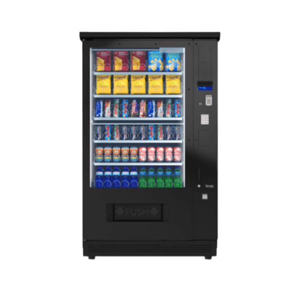 De Vendo G-Snack 10 Outdoor SMX OD is een snackautomaat voor buitenlocaties, geschikt voor snacks en non food producten. Dankzij de robuuste uitvoering en betrouwbare techniek ideaal voor intensief gebruik buiten.