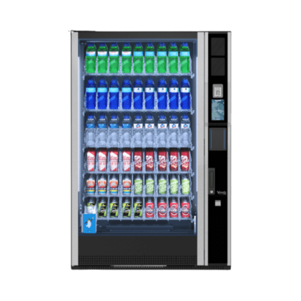 Extra informatie over de Vendo G Drink 9 Design DV9 De Vendo G Drink 9 Design DV9 is ontwikkeld voor locaties waar uitstraling en kwaliteit centraal staan. Deze automaat combineert een modern en tijdloos design met betrouwbare technologie, waardoor hij perfect past in professionele en representatieve omgevingen. Dankzij de glazen voorzijde en het strakke ontwerp wordt de automaat een echte eyecatcher binnen iedere ruimte. Ideaal voor kantoren, hotels of andere locaties waar vending onderdeel is van de totale beleving. De automaat is uitgerust met een verlicht toetsenbord, waardoor het selecteren van producten eenvoudig blijft in zowel lichte als donkere omgevingen. Dit zorgt voor een gebruiksvriendelijke ervaring en stimuleert aankopen op elk moment van de dag. Met een capaciteit tot 504 blikjes of 360 flessen biedt deze automaat ruim voldoende mogelijkheden voor locaties met een hoge vraag naar gekoelde dranken. Daarnaast zorgt het verticale liftsysteem ervoor dat producten gecontroleerd en veilig worden uitgegeven, wat ook geschikt is voor glazen flessen zoals bier of sap. De geavanceerde koeltechniek zorgt ervoor dat dranken altijd op de juiste temperatuur blijven, wat essentieel is voor kwaliteit en klanttevredenheid. De DV9 is daarmee de perfecte combinatie van design, capaciteit en betrouwbaarheid. Een hoogwaardige drankautomaat die niet alleen verkoopt, maar ook bijdraagt aan de uitstraling van je locatie.