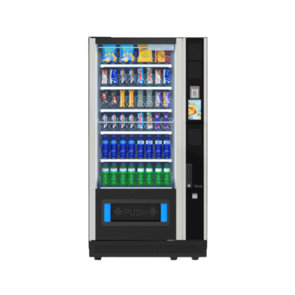 Extra informatie over de Vendo G Snack 8 Touch ST8 De Vendo G Snack 8 Touch ST8 is de ideale keuze voor locaties waar je een krachtige vendingoplossing wilt, maar net iets minder ruimte beschikbaar hebt. Denk aan kantoren, sportclubs of kleinere retailomgevingen waar efficiëntie en uitstraling belangrijk zijn. Net als de grotere varianten is deze automaat uitgerust met een modern touchscreen. Dit maakt het gebruik niet alleen eenvoudiger voor de klant, maar zorgt er ook voor dat aankopen sneller verlopen en klanten vaker meerdere producten tegelijk meenemen. Met maximaal 56 selecties biedt deze automaat nog steeds ruime mogelijkheden om een gevarieerd assortiment aan te bieden. Van snacks en gekoelde dranken tot verse producten zoals salades of maaltijden, alles is mogelijk. Hierdoor kun je de automaat perfect afstemmen op jouw doelgroep en locatie. Dankzij de betrouwbare koeltechniek blijven producten altijd op de juiste temperatuur, wat essentieel is voor zowel kwaliteit als verkoop. Het brede temperatuurbereik maakt deze automaat geschikt voor verschillende productcategorieën. Door het iets compactere formaat is de ST8 vaak makkelijker te plaatsen dan grotere modellen, terwijl je nog steeds profiteert van de voordelen van een moderne vendingmachine met touchscreen. Ideaal voor wie een sterke balans zoekt tussen capaciteit, gebruiksgemak en ruimte.