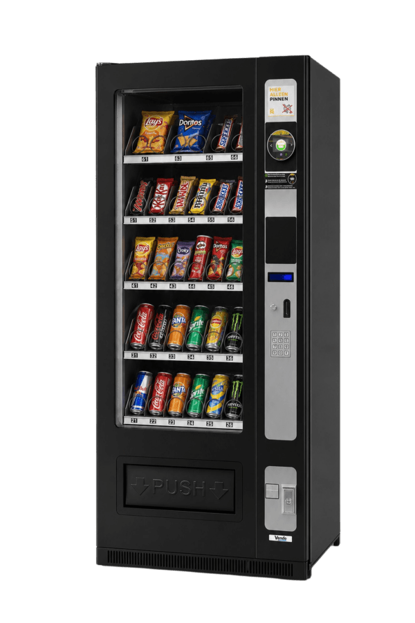 De Vendo SVE 700/710 is een combi automaat voor snacks en drankjes in één machine. Ideaal voor locaties waar een compleet en efficiënt assortiment gewenst is.