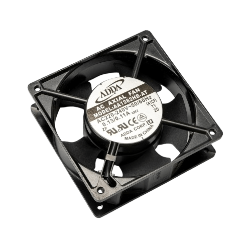 Ventilator 220V Vendo voor gekoelde Vendo vendingmachines, geschikt als vervangende ventilator voor het verspreiden van koude lucht in de automaat en voor het behouden van een stabiele temperatuur van blikjes, flesjes en andere gekoelde producten.