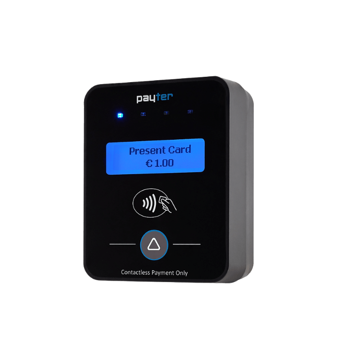 Payter P66 contactloze betaalterminal voor vendingautomaten, koffieautomaten en onbemande verkooppunten zonder vaste internetverbinding.